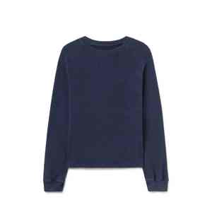 Wholesale Custom Vintage Solid Winter Cotton Blends Mock Neck Crew Neck <b>Thermal</b> Sweatshirts for Men & <b>Women</b> - Product Image 1