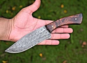 Cuchillo de caza Skinner con hoja de acero de Damasco hecho a medida, cuchillo de Camping de hoja fija compatible con OEM, grado Industrial - Product Image 2