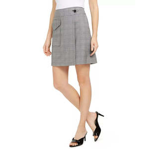 Gonna a fustella finta scozzese Calvin Klein da donna X-Fit slim fit color antracite taglia 2 - Comoda ed elegante - Product Image 1