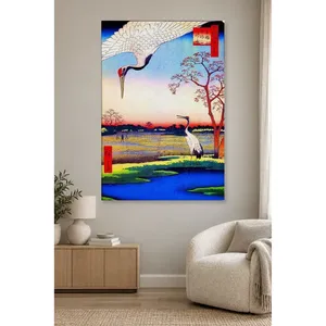 Impression sur toile Fida Hiroshige : Grues et zones humides - Product Image 1