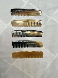 Peines de pelo de cuerno hechos a mano ecológicos de alta calidad con mango de cuerno de búfalo al mejor precio en India - Product Image 3