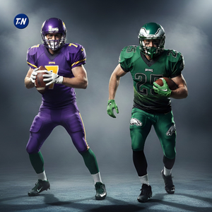 Conjunto de Uniforme de Fútbol Americano Estampado, Cómodo y Duradero, Pantalones Cortos con Patrón 3D, 100% Poliéster, Secado Rápido, Transpirable, Talla Grande - Product Image 1