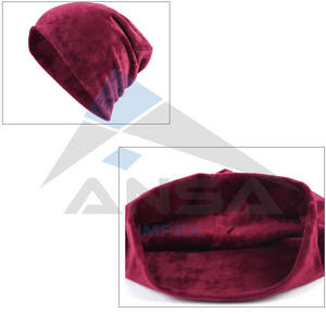 Venta al por mayor de terciopelo Beanie Hat para los hombres de tamaño personalizado de invierno Headwear Skullies Beanies Look Casual Top Hat Style - Product Image 6