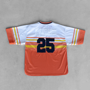 Jersey de malla retro de fútbol americano de diseño personalizado al por mayor transpirable 100% poliéster totalmente sublimación impresa Cultivo de gran tamaño - Product Image 2