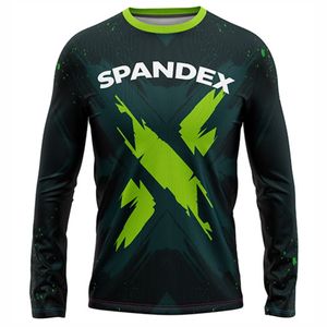 Camiseta de voleibol de manga larga de poliéster al por mayor, diseño impreso sublimado, excelente visibilidad, mangas largas cómodas - Product Image 1