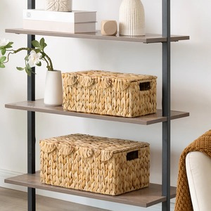 Panier de rangement en osier avec couvercle à bord festonné, panier de rangement fait à la main, vente en gros, écologique, fabriqué au Vietnam - Product Image 5