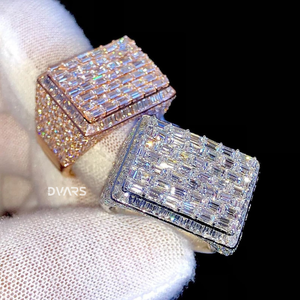 Anillo de Campeón Personalizado, Anillo de Plata de Ley con Moissanita de Corte Brillante Redondo Personalizado, Estilo Hip Hop para Hombre - Product Image 2