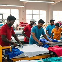 Fabricant de T-shirts en tricot sur mesure Services OEM ODM 100% Coton Respirant Anti-boulochage Anti-plis Impression numérique