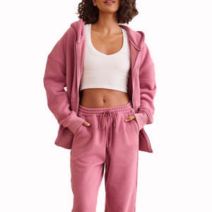 Ropa deportiva ligera para mujer al por mayor con bolsillos y cremallera atlética para yoga, correr, gimnasio, ropa informal, chaqueta con capucha y cremallera completa - Product Image 2