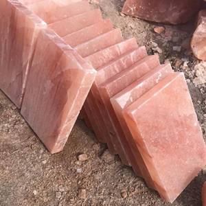 Bloc de sel de l'Himalaya naturel multifonctionnel, carrelage carré, tous les côtés coupés et polis, 8 x 8 x 1 pouces, pour sauna, salle de massage, mur - Product Image 5
