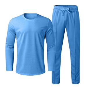 Ensemble de survêtement unisexe personnalisé à col rond pour homme, style jogging, avec logo, grandes tailles, technique délavée, collection automne-hiver, vente en gros - Product Image 1