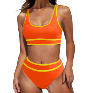 Offre Spéciale impression personnalisée maillots de bain dos nu deux pièces Bikini maillot de bain personnalisé femmes OEM maillot de bain 2025 - Product Image 1