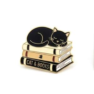 Épinglette promotionnelle en émail, badge de revers, vente en gros, épinglette personnalisée de chat noir de tarot - Product Image 5