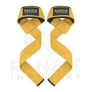 Sangles d'haltérophilie antidérapantes d'exercice de musculation rembourrées par néoprène de coton de levage de forme physique de gymnase Offre Spéciale - Product Image 3