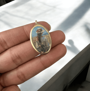 Joyas colgantes de porcelana fría para niñas Diseño inspirado en el jardín Sin cadena Hallazgos y componentes de joyería - Product Image 1