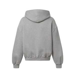 เสื้อมีฮู้ดซิปวินเทจของผู้ชายผ้าฟลีซโอเวอร์ไซส์ผ้าฝ้าย100% โลโก้ออกแบบได้ตามต้องการเป็นมิตรต่อสิ่งแวดล้อมระบายอากาศกันลม - Product Image 3