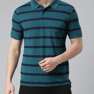 T-shirt polo pour hommes Tissu tricoté respirant en polyester 100% coton Écologique avec logo personnalisé Fabricant en gros en vrac - Product Image 4