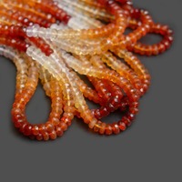 Perles carrées facettées en opale de feu mexicaine naturelle, 4,5 mm, brin complet de 8 à 16 pouces, avec certificat d'expertise tiers