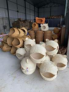 Rustic Rattan Pet <b>Bed</b>/ Pet house: Handcrafted Wicker for Pets, Sustainable Design, Cozy Animal Nest, Made in Vietnam suppliers - Product Image 4