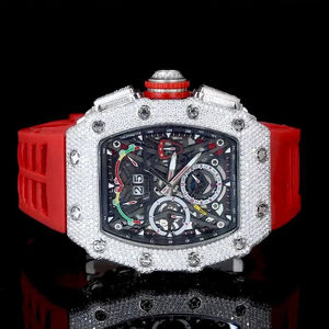 Reloj Deportivo de Lujo de la Mejor Calidad con Esfera de Zafiro, Claridad VVS, Diamante Moissanita, Caja Resistente al Agua de 40 mm, Reloj con Probador de Diamantes - Product Image 1