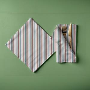 Serviettes en tissu à rayures classiques Serviettes en tissu écologiques lavables durables pour les repas et les événements - Product Image 2
