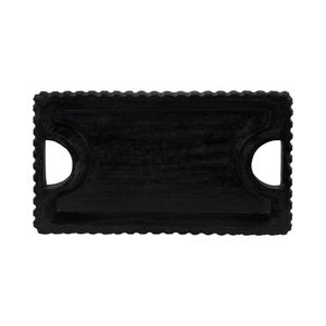 Bandeja de madera de acacia única en color nogal rico con forma cuadrada moderna y grano natural, ideal para organizar y entretener - Product Image 2