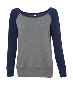 Sweat-shirt à manches longues en éponge pour femme, col large, en tissu éponge, sur mesure, bella + - Product Image 6