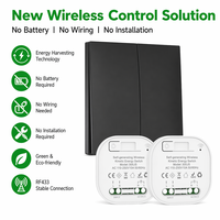 Interrupteur sans fil auto-alimenté RF433 + Énergie cinétique + Sans batterie + Sans câblage + Éclairage intelligent + OEM/ODM + Usine