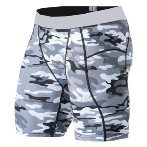 Short de sport de compression décontracté pour hommes de haute qualité taille élastique en cours d'exécution impression par sublimation motif solide - Product Image 1