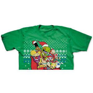 T-shirt da uomo con grafica Nickelodeon, modello boxy a maniche corte, 100% cotone jersey compresso 300gsm, colore verde, taglia L - Collezione Freeze 24-7 - Product Image 2