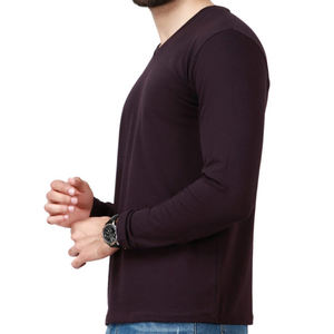 Vêtements personnalisés de haute qualité en gros pour hommes T-shirt à manches longues uni en vrac Chemise à manches longues thermique légère pour hommes - Product Image 3