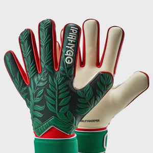 Gants de gardien de but en cuir au design personnalisé Manipulation du ballon de haut niveau Coupes personnalisables Couleurs Tailles Fabriqué en caoutchouc durable injecté - Product Image 4