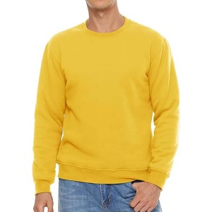 Jaune chaud Sherpa doublé sweats poids lourd à manches longues sous-vêtements hiver polaire pull pull - Product Image 1