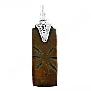 Modern Bohemian Women's Jewelry with <b>Silver</b> Carved Brown Pendant Gold Plated Natural Gemstone Religious Style Stone <b>Charms</b> - Product Image 3