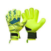Guantes de Fútbol Profesionales de Alta Calidad, Corte Negativo, Látex y Cuero, Equipo Deportivo para Entrenamiento en Exteriores