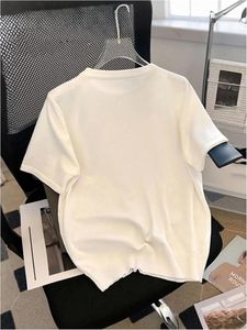 เสื้อยืดคอกลมแขนสั้นผู้ชาย ผ้าฝ้าย 100% คุณภาพสูงใหม่ พร้อมคุณสมบัติป้องกันขนร่วง ทรงหลวม ลายตัวอักษร น้ำหนัก 220 กรัม - Product Image 3
