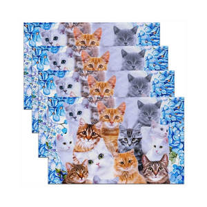 <b>Round</b> Shape Luxury Wedding Dining Table <b>Placemat</b> 100% Pure Cotton Material Customized Print <b>Placemats</b> - Product Image 3