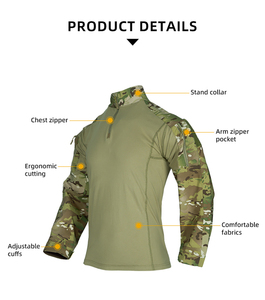 Uniforme táctico de camuflaje para hombre, uniformes de seguridad, traje impermeable transpirable con cierre de cremallera, diseño de patrón impreso - Product Image 5