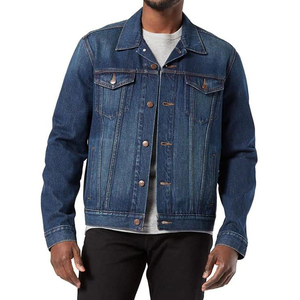 High Quality Custom Men's Long Sleeve Denim Jacket Wholesale Streetwear <b>Coat</b> in Jean Style - Product Image 5