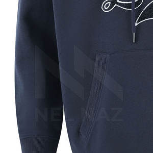 Sweats à capuche pour hommes à fermeture éclair personnalisée de style de rue bleu clair avec des motifs d'hiver - Product Image 3