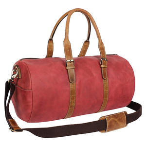 Sac de sport en cuir PU noir vintage pour homme, sac de voyage durable pour le week-end, utilisation de nuit, petit sac de transport, motif de ceinture de voyage humide - Product Image 6