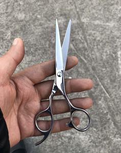 Tijeras de peluquería, tijeras de barba con mango redondeado plateado, tijeras de peluquero - Product Image 6