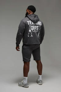 2025 hiver transfert sérigraphie toutes les couleurs surdimensionné hommes sweat Zipp à capuche coton lourd qualité Logo personnalisé impression OEM - Product Image 2