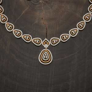 Zircon Necklace 184911 Elegant <b>Wedding</b> <b>Accessory</b> with Dazzling Zircon Stones - Product Image 5
