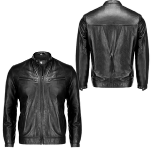 Vestes en cuir de vachette véritable entièrement personnalisées pour hommes Veste en cuir bon marché pour hommes fabriquée au Pakistan - Product Image 2