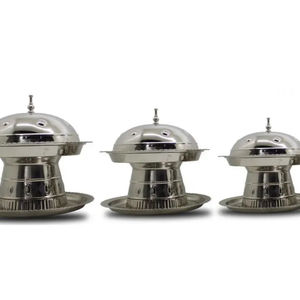 Réchaud en acier gravé au laser standard avec couvercle et bouton parfait pour les buffets d'hôtel et le réchauffement des aliments à la marmite d'événement - Product Image 5