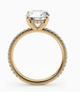 แหวนหมั้นเพชรเม็ดกลมกะรัต1.40เพชรที่มีรัศมีซ่อนอยู่ในห้องแล็บประดับทอง14K ขายส่งเครื่องประดับเจ้าสาว - Product Image 3