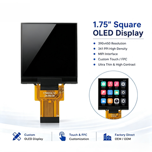 Module AMOLED QSPI carré 1,75 pouces à affichage intégral 341 PPI personnalisé en usine avec écran tactile interactif intelligent pour la technologie portable OEM ODM - Product Image 1