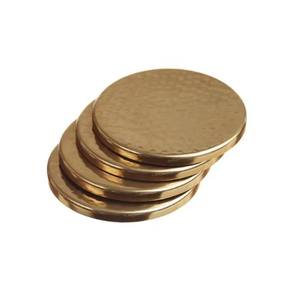 Metal <b>Coaster</b> Handmade <b>Coaster</b> <b>Gold</b> Finished Hammered <b>Coaster</b> for Home & Wedding Tabletop Decoration Hot Selling - Product Image 1