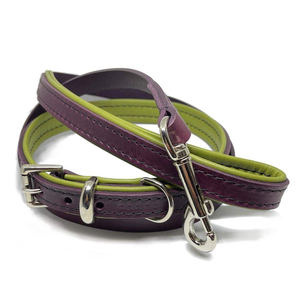 Collier pour chien en cuir de qualité supérieure, rembourré, design simple et luxueux, pour petits et grands chiens, durable, respirant, écologique - Product Image 2